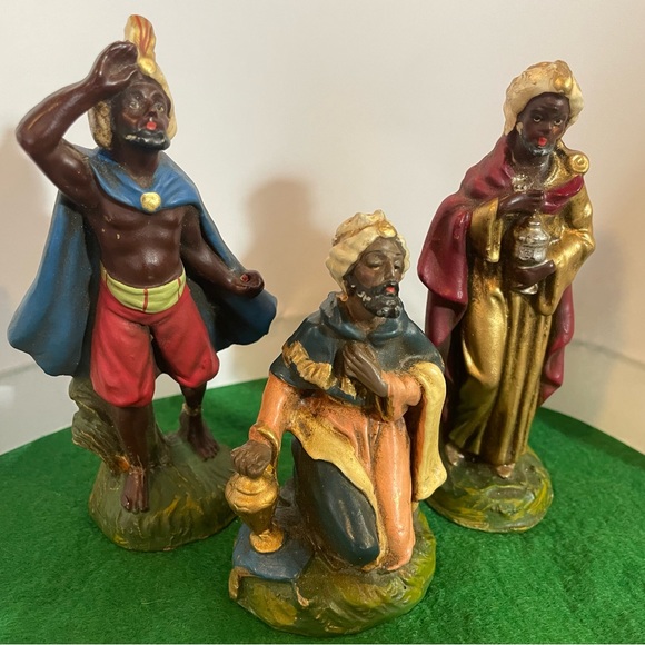 Fontanini Nativity Vintage Chalkware Plaster Paper Mache Creche - Picture 4 of 10